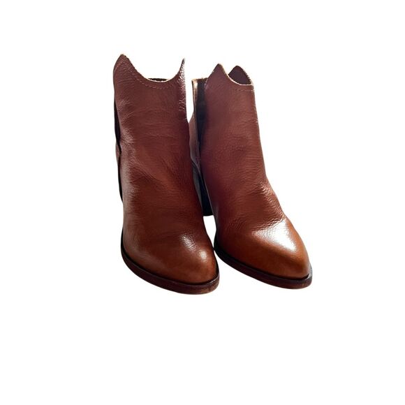 Dolce Vita Shep Brown Leather Ankle Booties Size 10 - Picture 9 of 10